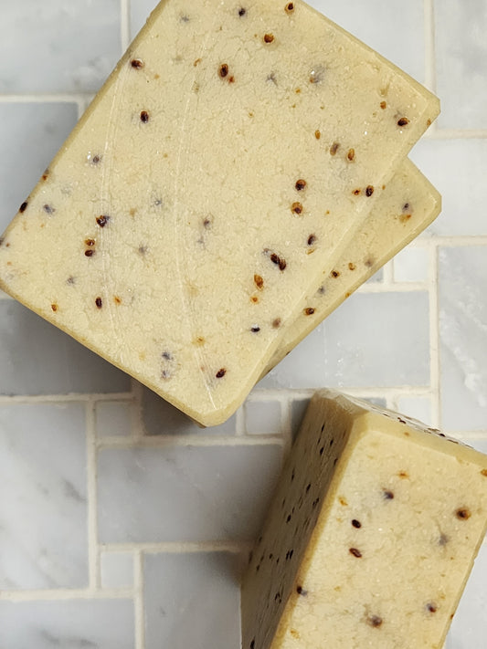 Rum Seed ~ Exfoliating Chia Seed Soap - Sweetest Indulgence 